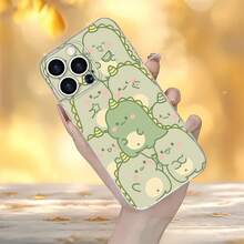 Bonita funda para teléfono Dino Friends Compatible con fundas para teléfonos   17  16 Pro Max  15 Pro Max  13 y  12 Fabricada en material TPU, proporciona protección contra golpes y caídas Es un gran regalo para familiares, amigos, novios, novias, otoño, Día de Muertos y Halloween - transparente - Ver 4