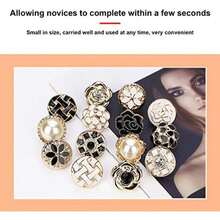 Botones de Broche para Camisa de Mujer, Botones Decorativos para Cuello Botones de Mezclilla Botones Sin Coser Botones Instantáneos Surtidos Herramienta Desmontable Oculta ()(30Pcs) - Multicolor - Ver 7