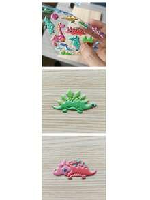 Nuevas pegatinas de espuma de PVC con burbujas con patrones de dinosaurios y animales de dibujos animados, personalizables - Multicolor - Ver 9
