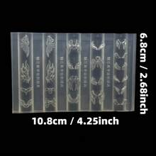 1pc Nail Art Mold Bowknot Wing Bat Wing 3D Decor Transparent Silicone Nail Mold - Clear - View 12