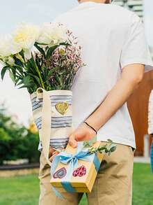 500张/卷 创意心形贴纸，适用于情人节、生日、感谢、礼品包装、DIY装饰，无粘性标签 - 彩色 - 查看 7