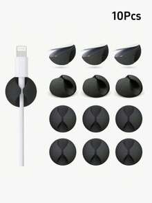 3pcs Cable Clips With Adhesive Hooks, Cable Management System, Random Color, Men's Tool - Default - View 19