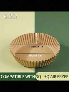 100pcs Air Fryer Liners, Non-Stick Paper For Baking, Roasting And Microwave - Easy To Clean, Single Layer Paper For Healthier Cooking - Baking Parchment Paper