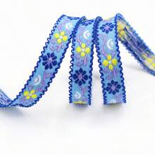 Chinese Style Crochet Embroidered Jacquard Ribbon, DIY Bow Handmade Hair Clip Apparel Satin Ribbon