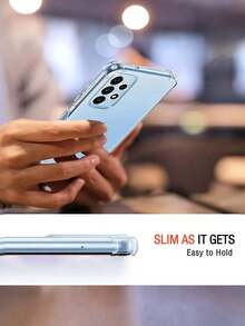 适用于三星 Galaxy A23 A33 A53 A73 A12 A41 A51 A13 A22 A32 A52 A72 A14 A34 A54 5G 的透明气囊防震保护壳 - 無色 - 查看 7