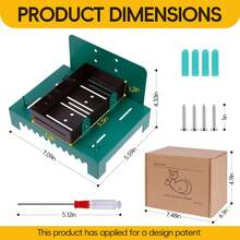 KIYIWANSS Metal Squirrel Feeder Picnic Table With Ventilation, Outdoor Squirrel And Chipmunk Feeder With Corn Cob Holder, Easy To Install On Tree Or Fence - Green - View 9