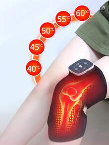New Electric Heated Knee Massager, Vibrating Knee Heating Pad, Warm Arthritis Relief, Adjustable Temperature, Acupressure Massage For Joint Pain, Elderly Leg Care - Multicolor - View 11