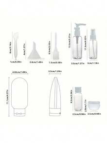 11pcs Travel Suit Makeup Bottle Plastic Bottle Lotion Bottle Toner Shampoo Sub Bottle Spray Bottle - Multicolor - View 4