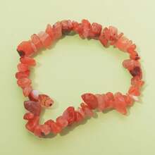 1pc 5-8mm Teens' Spiritual Natural Stone Bead Bracelet, Agate/Obsidian/Lapis Lazuli & Other Chakra Balancing & Energy Boosting Healing Stones, Suitable For Teens, Daily Wear, Holiday Gifts, Boho Fashion Jewelry - Multicolor - View 2