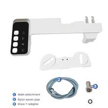 专用于马桶的智能马桶盖，非电动双喷嘴智能马桶盖，自清洁可调节水压，适用于前后清洁，最佳水压调节，浴室配件，浴室工具 - 銀白色 - 查看 20