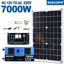 Kit de generación de energía solar 2024, 10000W de potencia, 500W de panel, inversor de onda sinusoidal pura de 100A MPPT de 12V/24V a 110V/220V, sistema completo fuera de la red, adecuado para el hogar, emergencias, campamento, certificado CE - Negro - Ver 15