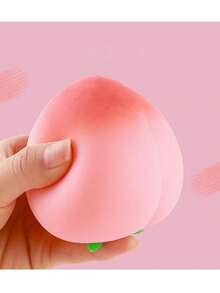 1pc Trending Stress Relief Toy, Realistic Peach Squeeze Squishy, Super Soft Cute Slow Rebound Squeezing Vent Toy, Small Gift - Multicolor - View 11
