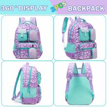 3-Piece Set Kids School Backpack, Includes Crossbody Bag And Pencil Case, Suitable For School Students - L80 Children's Schoolbag - View 10