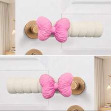 1 pieza/2 piezas Funda protectora de manija de puerta con lazo, adecuada para puertas y ventanas de dormitorios de adolescentes, guantes de puerta anti-colisión, antiestático, anti-colisión, adecuado para baño, dormitorio, balcón, cocina, alféizar de ventana - Blanco - Ver 16