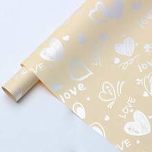 每包20张，爱心图案鲜花包装纸，防水花束包装材料，韩国纸 - 彩色 - 查看 10