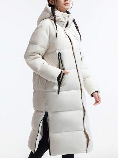 CAMEL CROWN Outdoor Down Jacket, Unisex Mid-Length Thick Warm Triple Protection Professional Down Jacket, Autumn/Winter