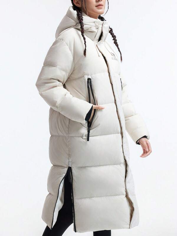 CAMEL CROWN Outdoor Down Jackets Autumn/Winter Collection Women's & Men's Styles Mid-Length Extra-Thick Insulation Triple-Protection Professional Bread-Style Down Jacket