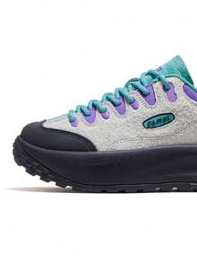 CAMEL CROWN 新款女士户外透气休闲运动鞋，面包形鞋面，耐磨防滑徒步鞋 - 晶片灰黑 - 查看 2