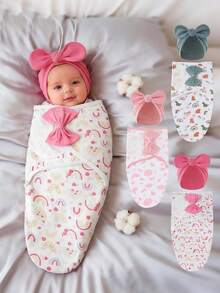 1 pezzo Copertina morbida in cotone per neonati, adatta per bambini e bambine, facile da avvolgere, misura 0-3 mesi, ottima come regalo per nascita, per attività all'aperto, essenziale per neonati