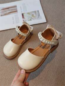 2025 New Spring/Autumn Princess Shoes For Girls, Children's Small Leather Shoes, Summer Low Vamp Shoes To Match Dresses - Beige - View 2