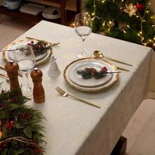 Kitchen Tablecloth - 264 X 152 cm (Rectangular) + Golden Glass Snowflake - View 3