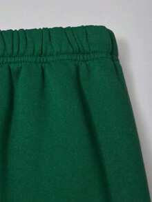 Toddler Girls' Bow Print Long Sleeve Hooded Top & Suspender Pants Set - White - View 7