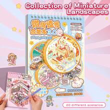 1 Libro de Pegatinas de Escenas en Miniatura, Incluye 20 Escenas Diferentes, Viene con Pinzas de Metal, Serie Sunny Town DIY Libro Decorativo de Pegatinas - Multicolor - Ver 21