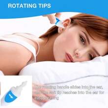 TYUI Earwax Removal-Spiral Ear Wax Removal Tool Reusable Earwax Removal Kit  Ear Cleaner With 16 Pcs Soft And Flexible Replaceme - như hình ảnh - Xem 2