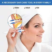 TYUI Q Grips Ear Wax Removal 2025 Q Grips Earwax Removal Tool Spiral Ear Wax Removal Tool Reusable Earwax Removal Kit  Soft Ear Cleaner With 16 Pcs Soft Replacemen - như hình ảnh - Xem 5