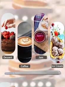 4件套优质不锈钢迷你甜点勺，可爱卡布奇诺咖啡勺，冰淇淋勺，调味勺，小咖啡勺，甜点勺，调味勺，意式浓缩咖啡勺，冰淇淋勺，小咖啡勺，甜点勺，香料勺，适用于厨房、咖啡馆、婚礼派对、感恩节礼物、毕业纪念品