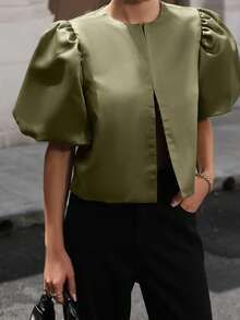 Whisplicity Women's Plain Short Sleeve Shirt, Simple Fashion Design Suitable For Summer