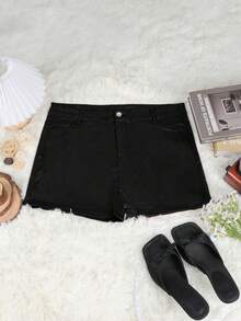 Yuwenier Punk Style PU Leather High Waist Mini Shorts With Elastic Waist, Button Front Slant Pockets, Party Birthday - Black - View 7