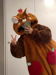 Capybara Pajamas, Bear Pajamas, Couple Pajamas, Women's Pajamas, Cute Fleece Pajamas For Fall/Winter, Fleece Winter Pajamas That Can Be Worn Outdoors