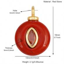 1 mặt dây chuyền đá tự nhiên hình giọt nước bằng đồng cổ điển, tự làm cho vòng tay, vòng cổ, hoa tai, dây điện thoại, phụ kiện trang sức - Nhiều màu - Xem 23