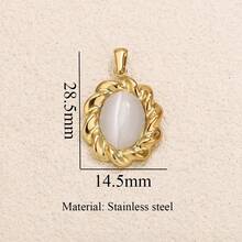 1pc Stainless Steel Fashion Charm Pendant Necklace Set With Strawberry, Spiral Coil, And Conch Shell Motifs DIY Jewelry Making Kit For Pendants, Earrings, And Necklaces Women's Stainless Steel Jewelry - 23 Pendants - View 13