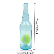 宠物磨牙玩具 TPR 防咬啤酒瓶带网球玩具 幼犬磨牙互动玩具 吱吱作响的硅胶啤酒瓶带网球防咬幼犬玩具 洁牙互动玩具 - 彩色 - 查看 10