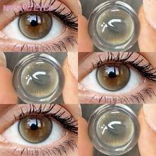 MYSTIC EYES 1副14.5mm彩色隐形眼镜，年抛型软性隐形眼镜，棕色、蓝色、灰色、绿色，美化双眼，舒适日抛型美瞳 - 0 - 查看 7