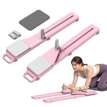MERACH Tabla de Pilates, Placa Abdominal Multifuncional, Máquina Ab Trainer Desmontable con Diseño Antideslizante, Reformador de Pilates Portátil para Ejercicios de Core, Equipo de Gimnasio en Casa para Mujeres - Rosa - Ver 2