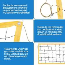 BOJA 2 Piezas Red de Voleibol - Amarillo - Ver 5