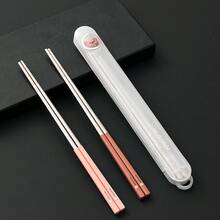 1/5双装 24厘米可爱卡通图案陶瓷筷子，耐高温可重复使用，适用于寿司等食物，防滑耐用，可用洗碗机清洗，适合学生和成人居家、学校、办公室、户外露营、野餐、旅行等场合使用。 - 彩色 - 查看 5