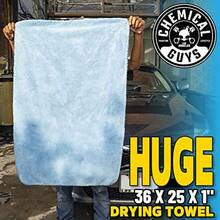 Toalla de secado de microfibra TYUI Chemical Guys Woolly Mammoth - 91 cm x 63 cm Súper esponjosa y absorbente para secar autos, camiones, SUV, RV, barcos, hogar y mascotas - Azul - Azul - Ver 2