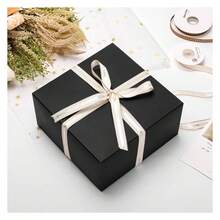 Mcfleet Black Gift Boxes With Lids 8x8x4 Inches 10 Pack Groomsmen Proposal Cardboard Craft Small Gift Box For Christmas, Wedding, Graduation, Holiday, Birthday Presents Packaging - 多色340 - 查看 3