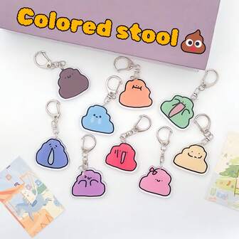 1个趣味钥匙扣，K-POP同人二次创作钥匙扣 - 亚克力塑料钥匙扣吊坠，悬挂装饰，非电影角色风格（耐用、防丢、防磨损、防刮擦）