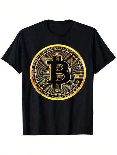 Camiseta de moneda criptográfica Bitcoin BTC con diseño de cadena de bloques, ideal para hombres y mujeres, 100% algodón, tallas S-XXXL