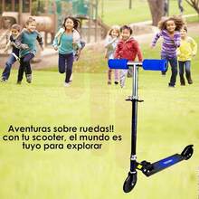 Scooter Patin del Diablo Clasico para Niños Ajustable en 3 Niveles Plegable con Ruedas de 12.5 cm - Azul - Ver 8
