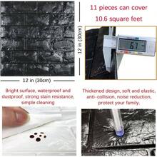 30PCS 3D Wall Panels Peel And Stick Faux Brick Wallpaper Pink Self Adhesive Foam Brick Paneling Faux Stone Wall Panels 30PCS, Pink - 11件套裝 + 黑色 - 查看 5