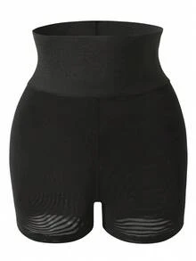 1pc Women Shapewear Shorts, Tummy Control, Butt Lifting, Removable Padded Panty - Black - View 9