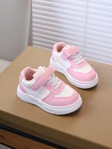 1双儿童休闲运动鞋，秋季新款女童软底鞋，幼儿时尚百搭魔术贴防滑平底鞋，女童日常户外运动鞋 - 粉色 - 查看 5