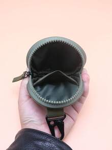 Military MOLLE Zipper Sports Outdoor Tactical Headphone Pouch Keychain Pouch Mini Round Coin Purse For Women For Men Money Wallet Mini Wallet Purse Wallet Small Wallet Wallet Keychain Travel Wallet Coin Wallet Purses For Woman Wallet For Ladies - Multicolor - View 6