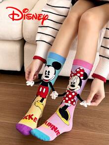 1 Đôi tất đôi có nam châm tự dính tay, tất hoạt hình dễ thương tự dính vào nhau, chủ đề Giáng sinh, phù hợp cho mùa xuân, đông, thu và hè, hoàn hảo làm quà tặng dự tiệc, tất nữ nhiều màu sắc dài đến bắp chân dành cho người hâm mộ, tất Disney - Nhiều màu - Xem 1